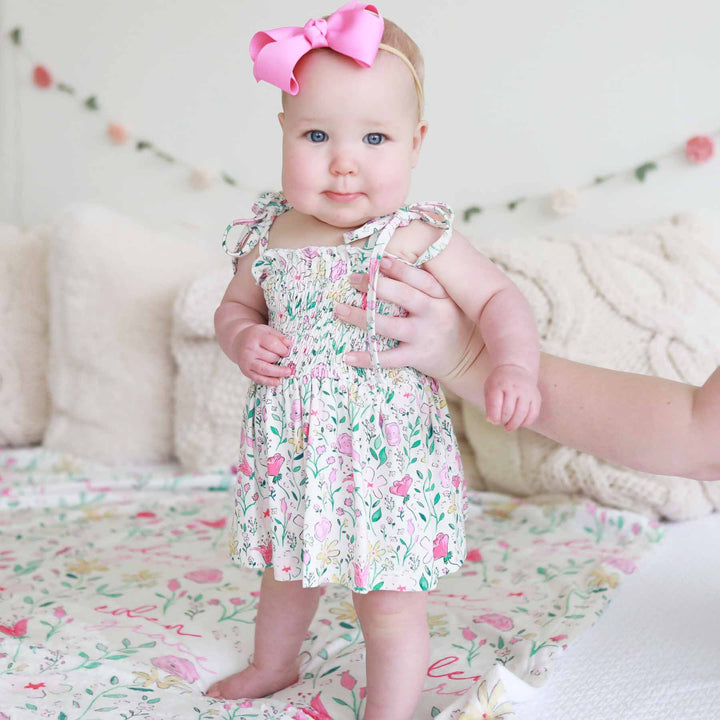paris petals skirt bodysuit for babies 