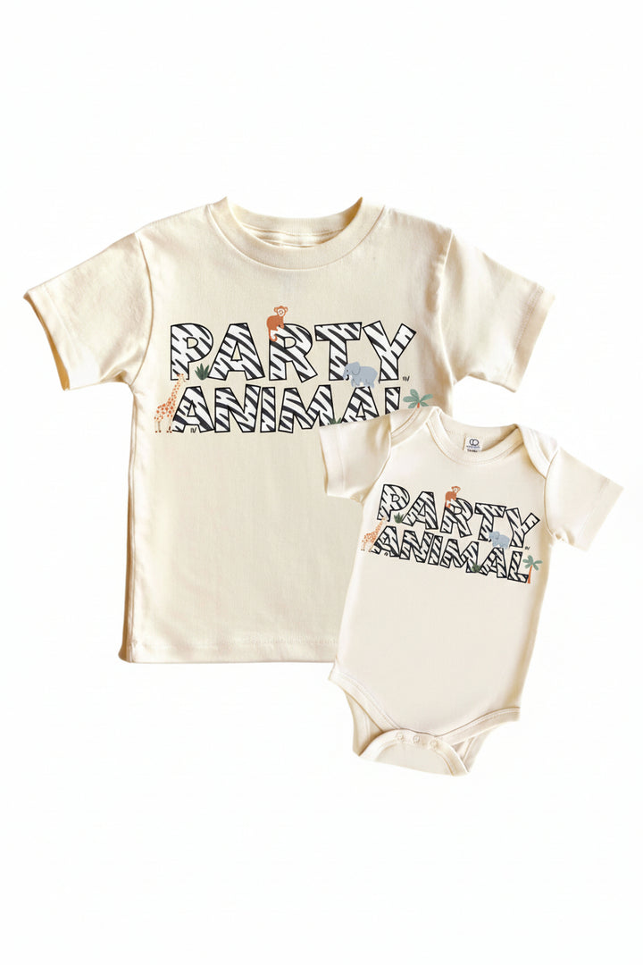 party animal graphic tee and bodysuits