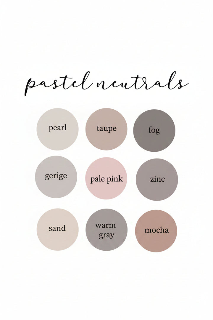 pastel neutral color swatches