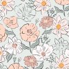 Bamboo Hooded Towel | Peach Poppies