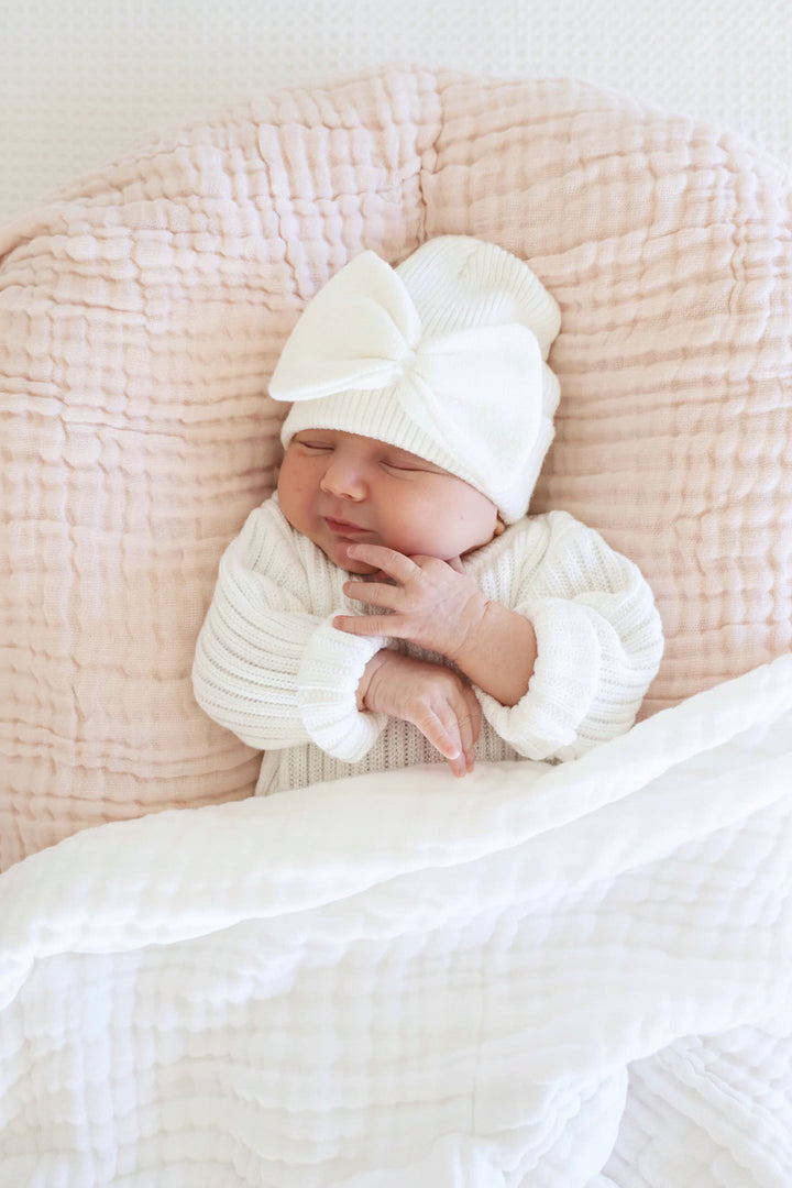 pearl gauze swaddle for babies white