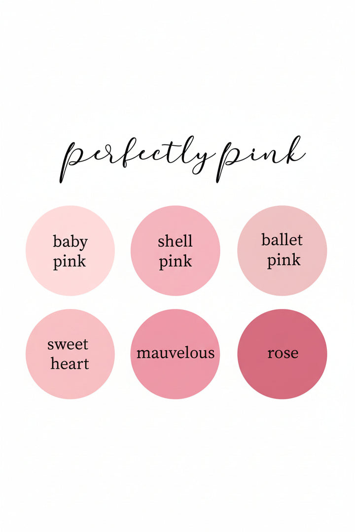 pink color swatches