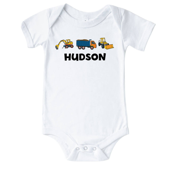 personalized construction graphic bodysuits 