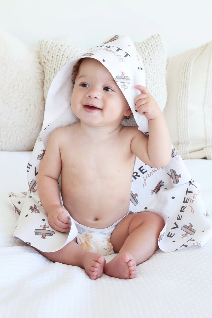 Personalized Hooded Towel | Take Flight