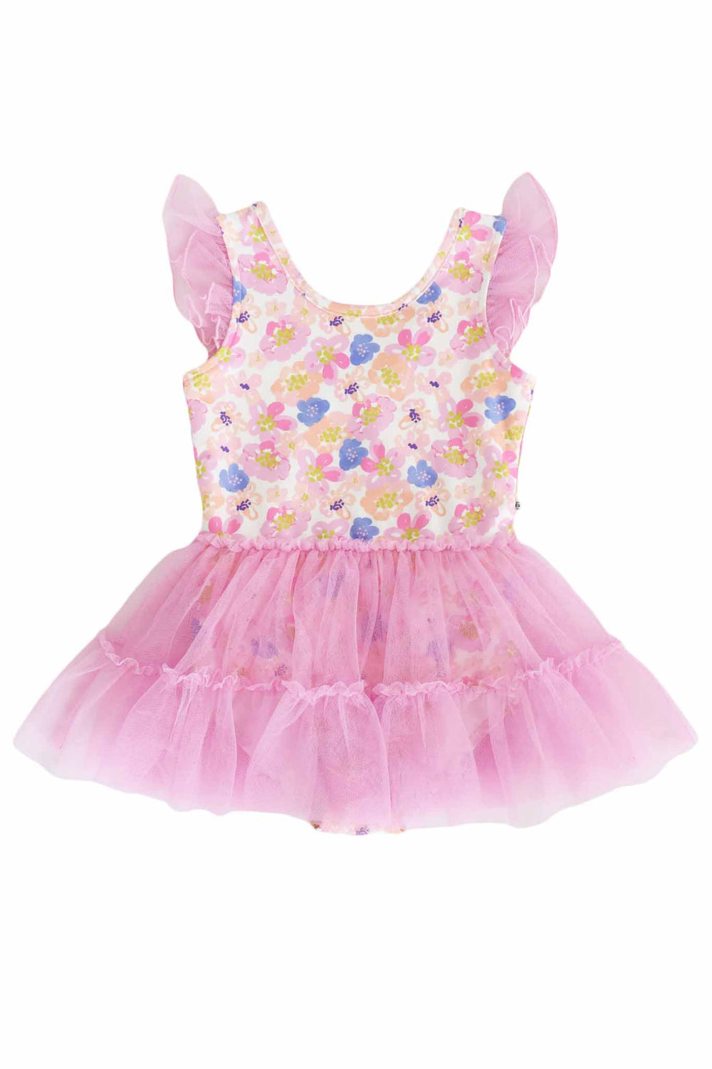 spring floral leotard for girls 