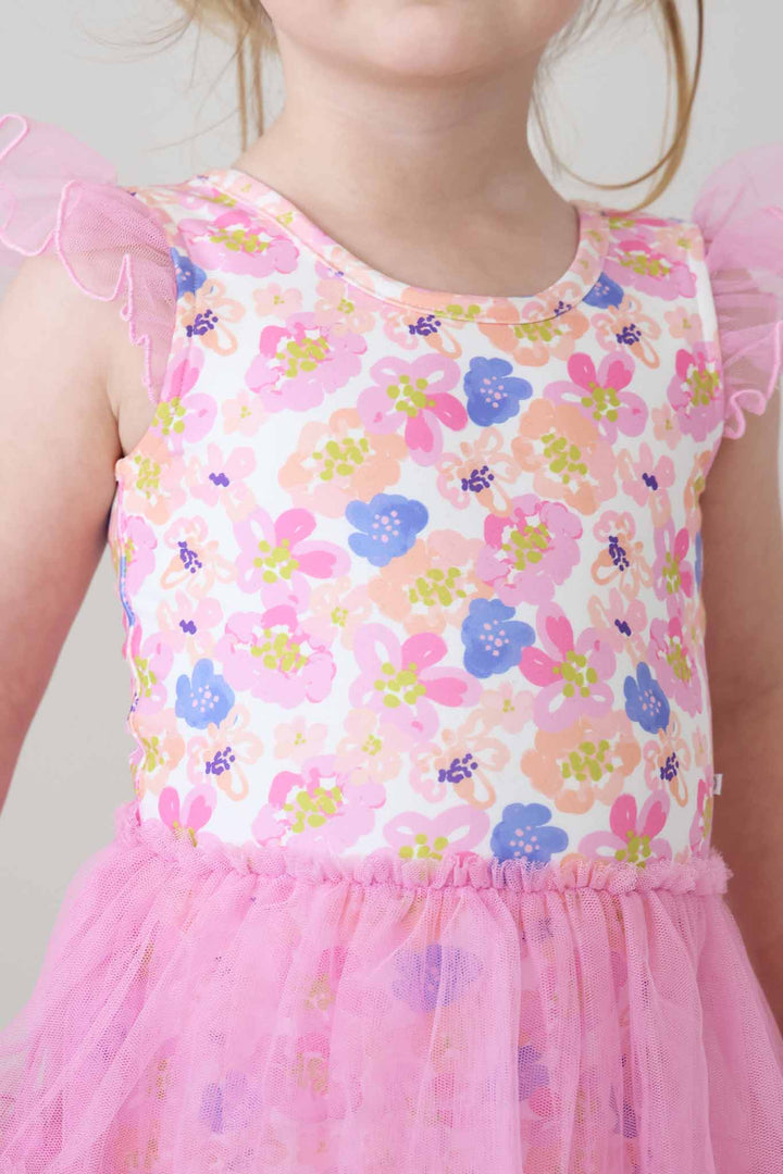 closeup of petal parade spring leotard