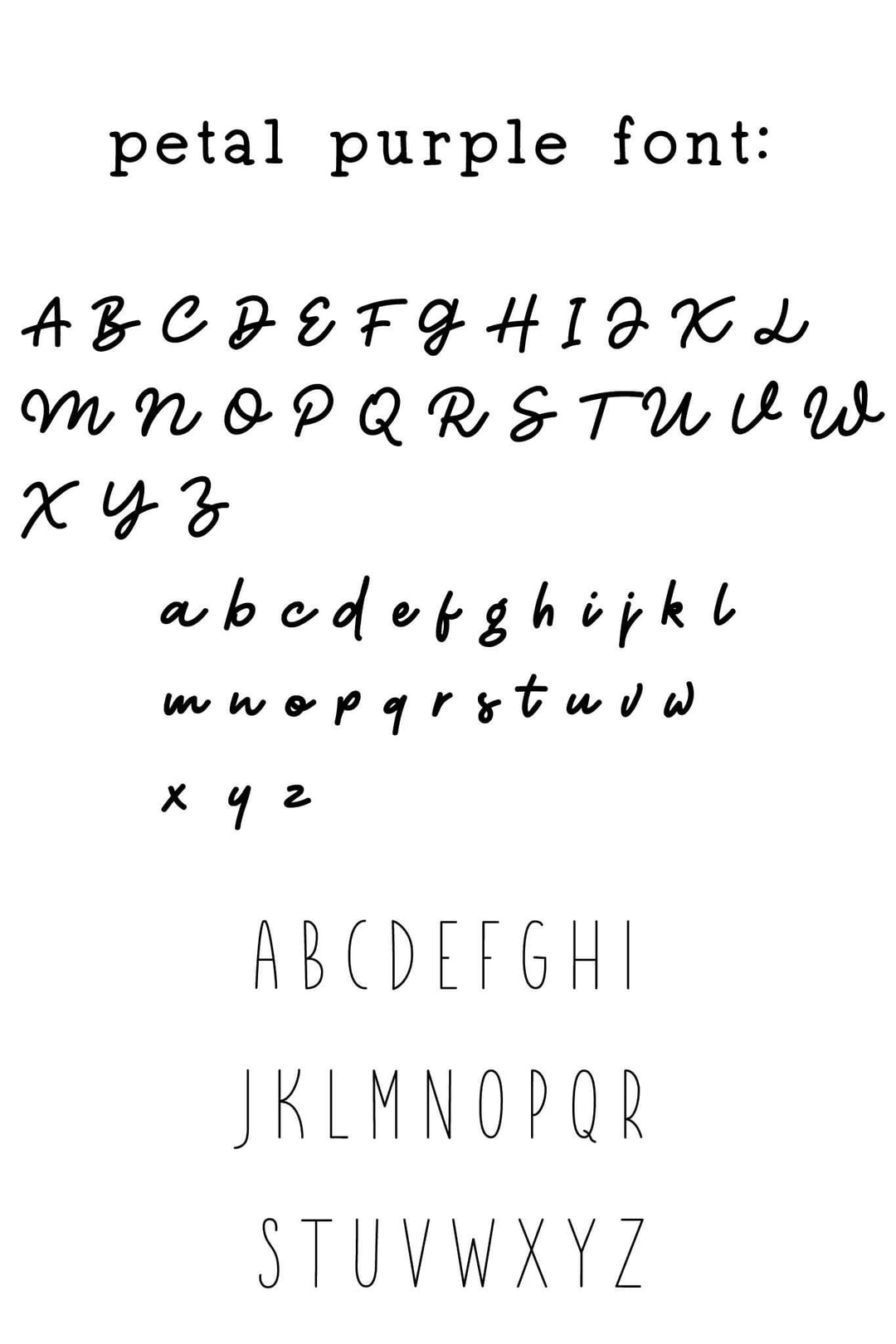 petal purple font 