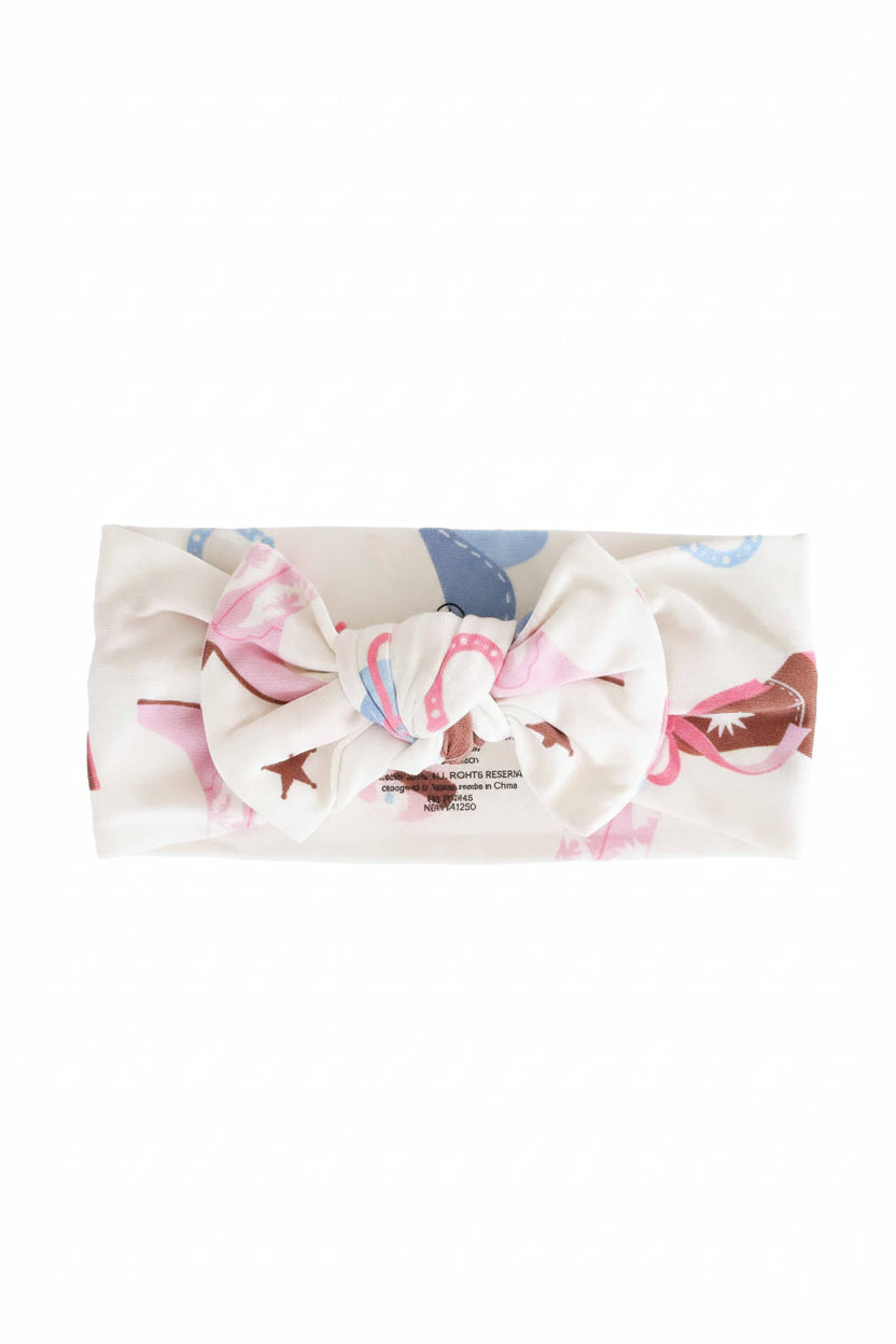 Boot Scootin' Knit Large Bow Headwrap | Pink