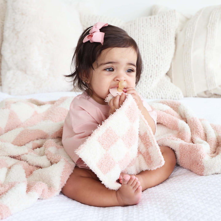 pink check lovey 