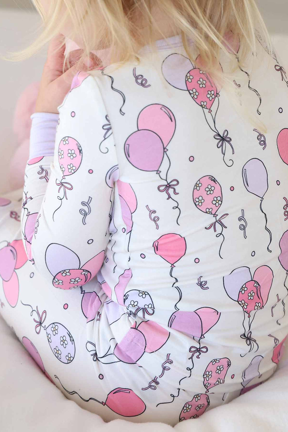 birthday balloon pajama set for girls 
