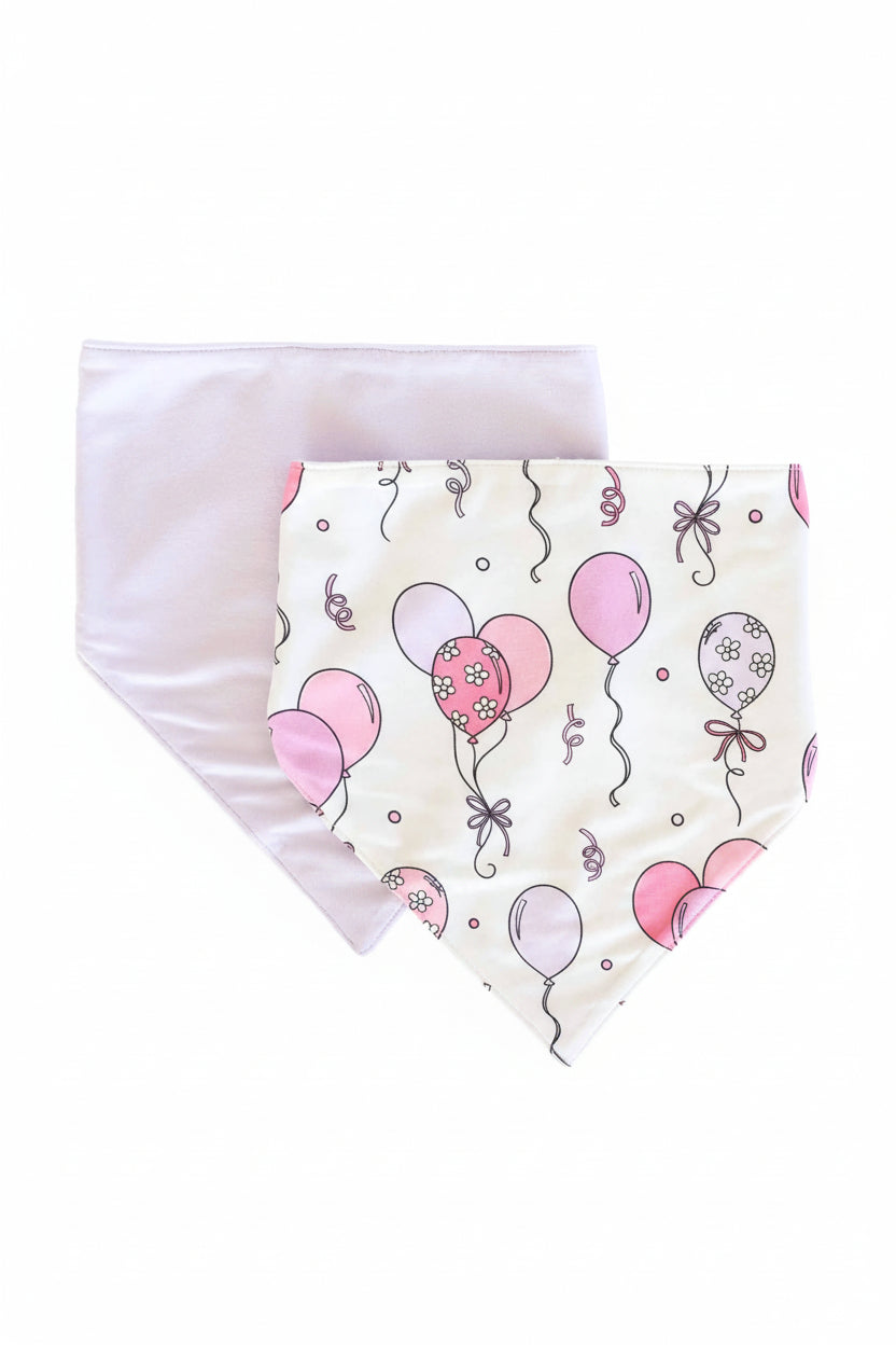 Party Time 2pc Bandana Bibs | Pink