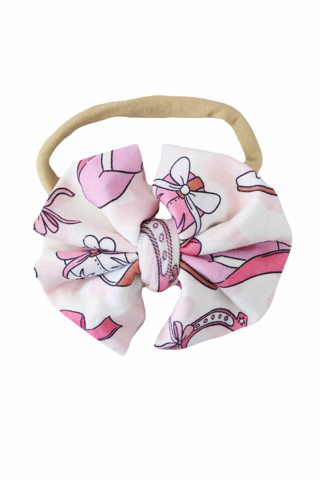 rodeo dreams pink knit bow headband 