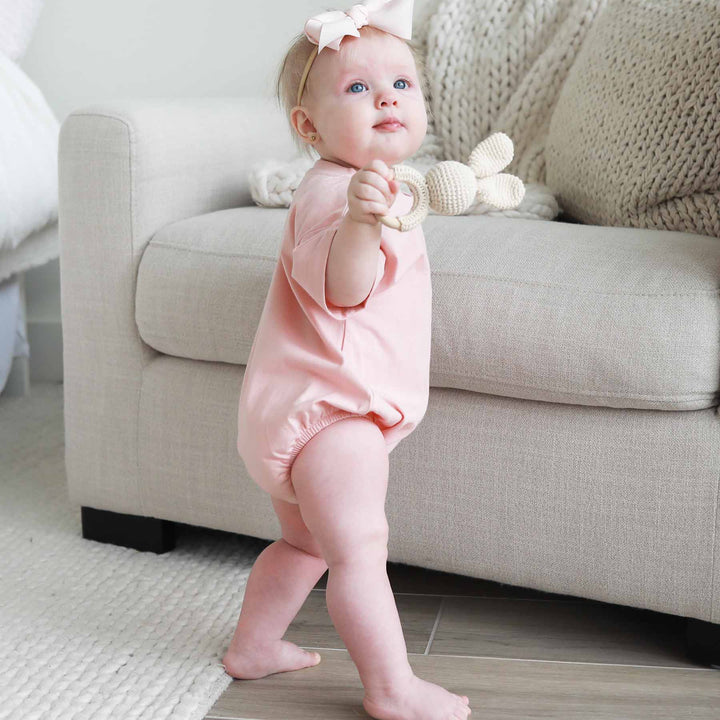 short sleeve personalized tshirt bubble romper for babies 