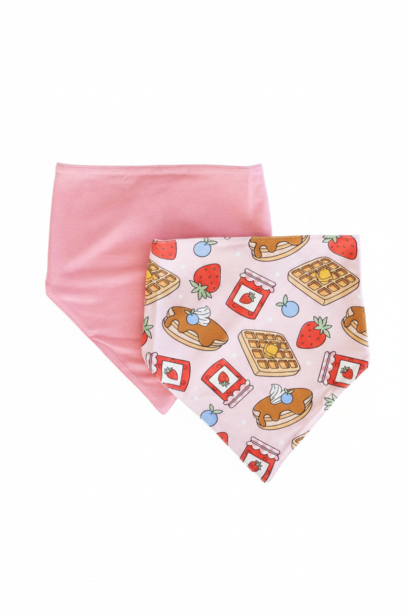 Sweet Stacks 2pc Bandana Bibs | Pink