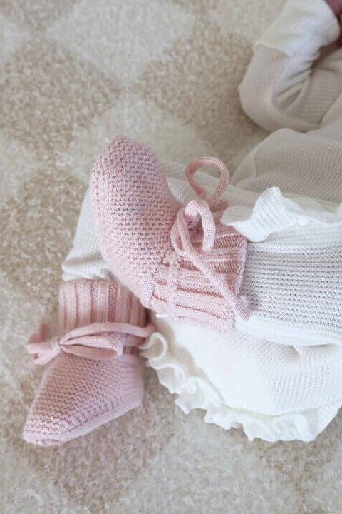 bow booties for babies pink