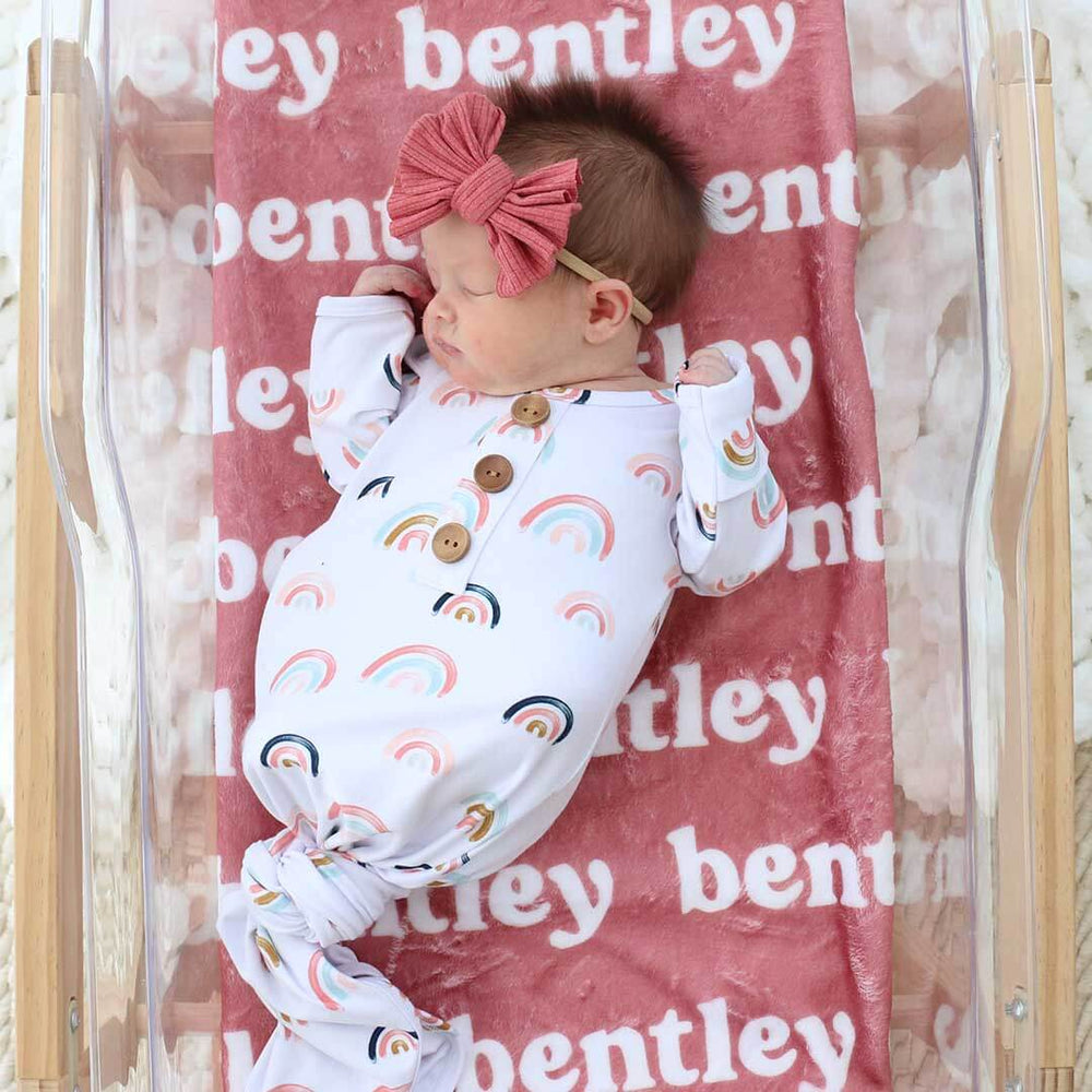 pink personalized color blanket 