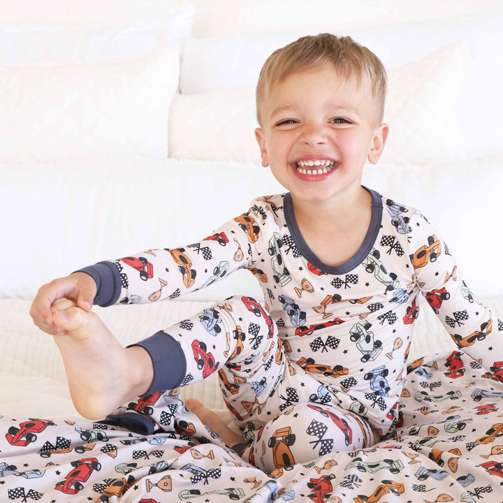 pit crew two piece pajama set for boys 