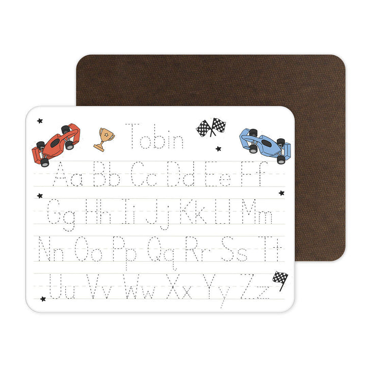 racecar personalized kids whiteboard 