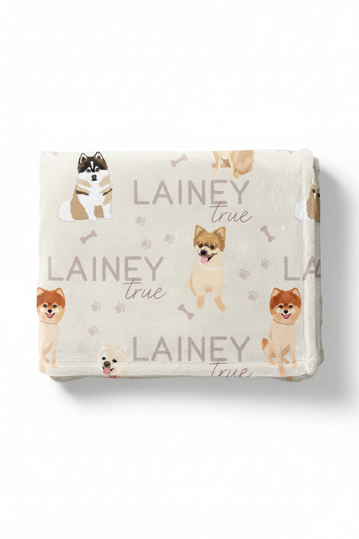 pomeranian neutral kids blanket 