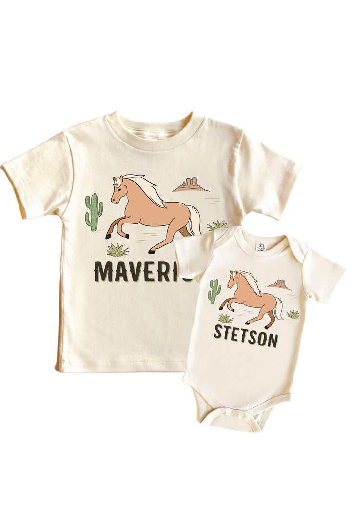 pony club neutral personalized graphic tee and bodysuit 