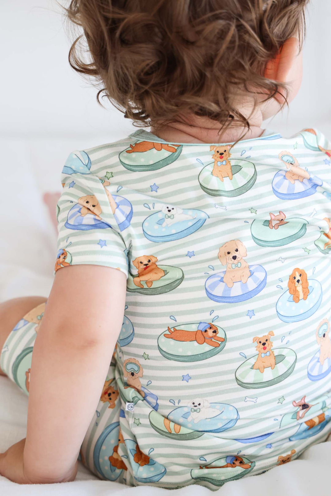 pool floatie dogs pajama set for boys 