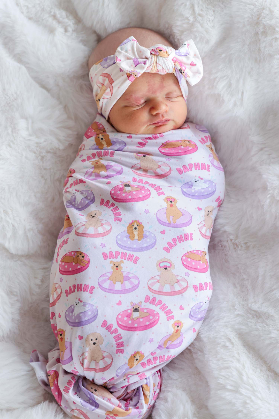 summer dog print swaddle blanket for babies