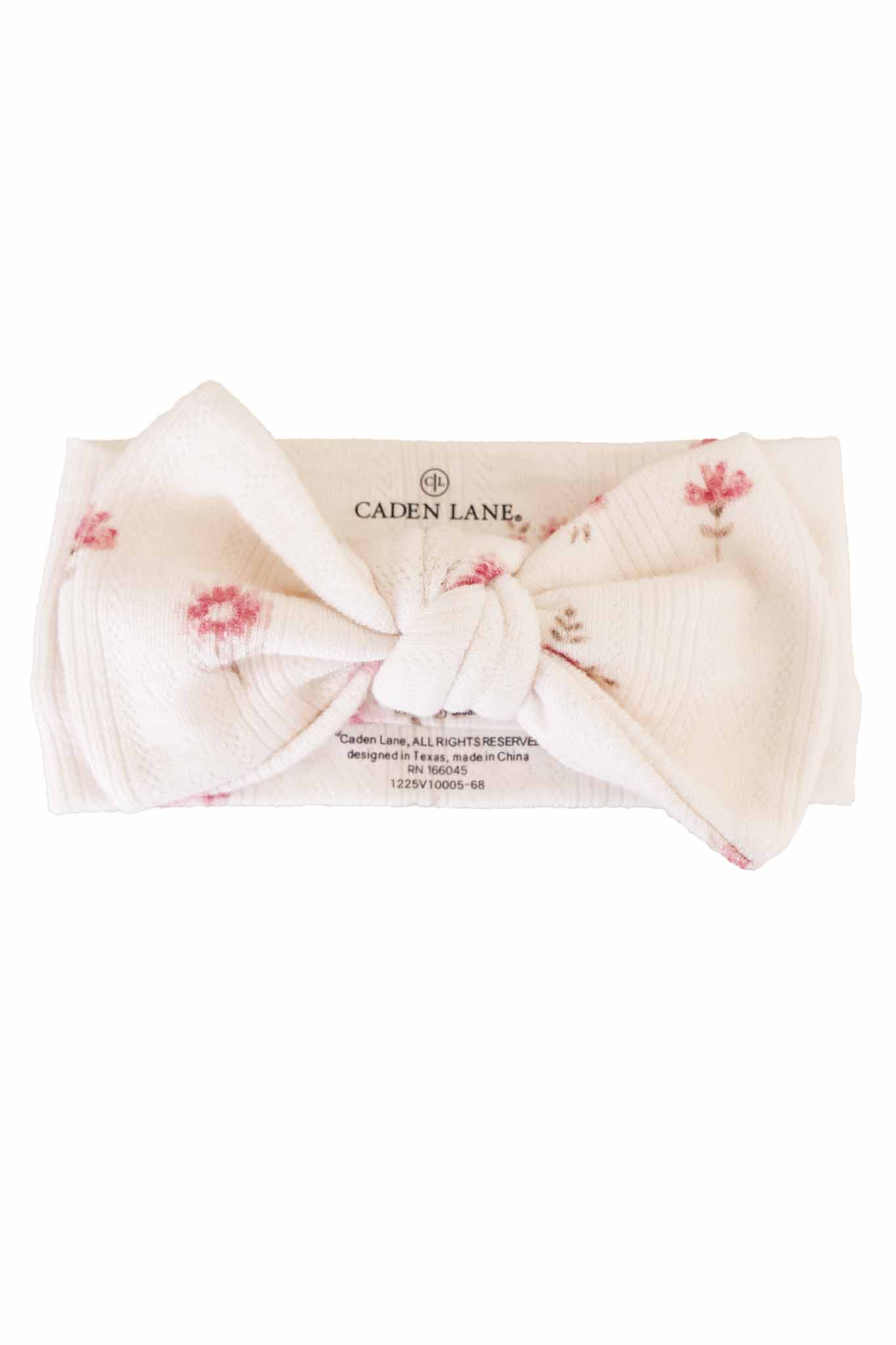 Precious Posies Pointelle Knit Large Bow Headwrap