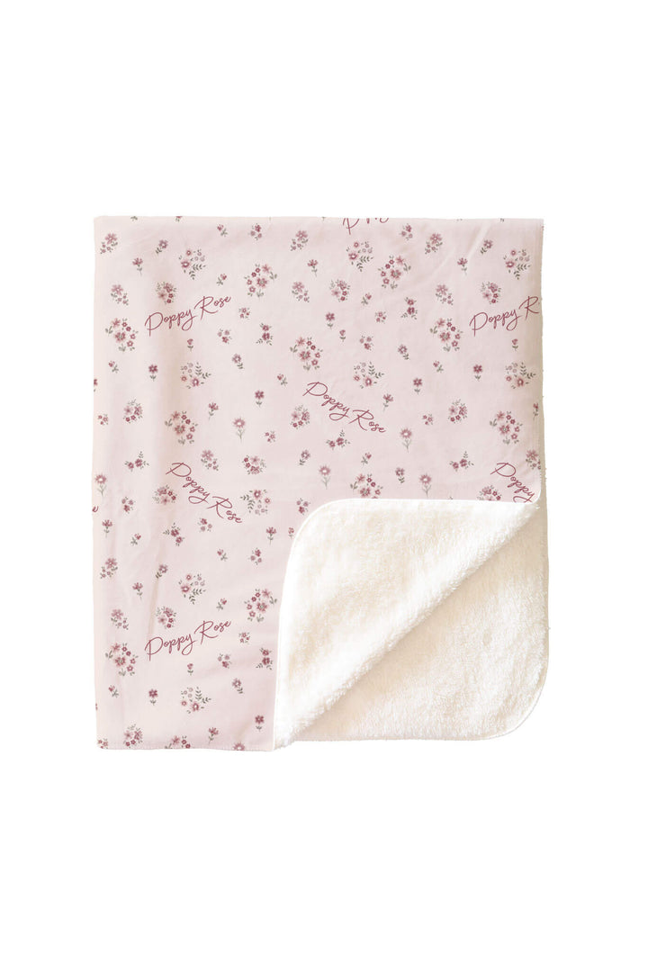 vintage mauve flower personalized sherpa blanket 