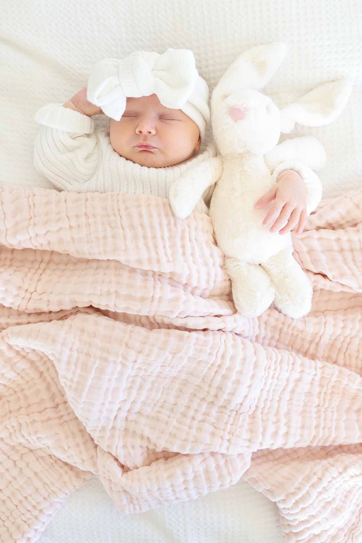 Organic Cotton Muslin Swaddle | Primrose