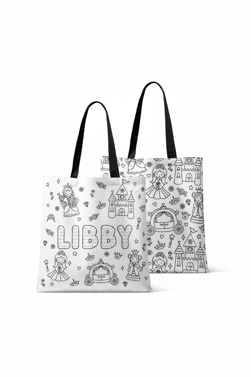 Colorable Personalized Tote Bags | Far Far Away