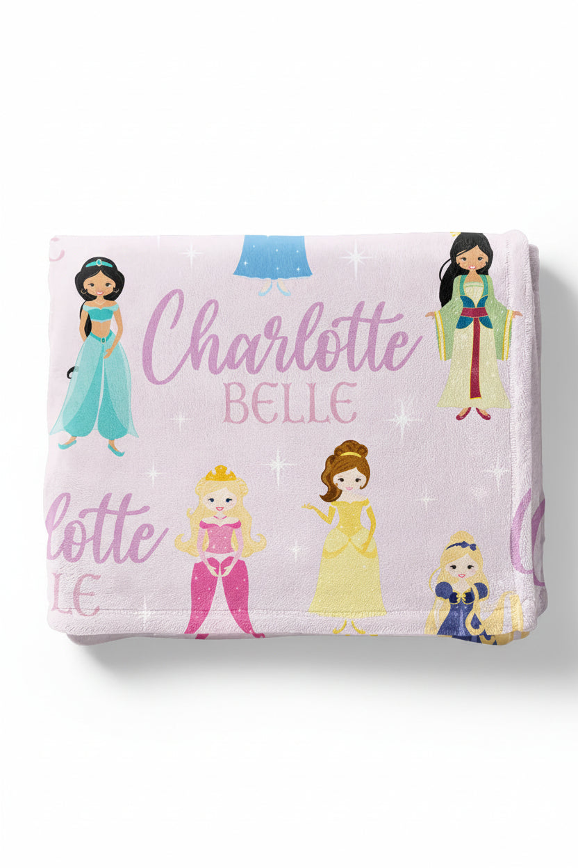 personalized toddler blanket princess 