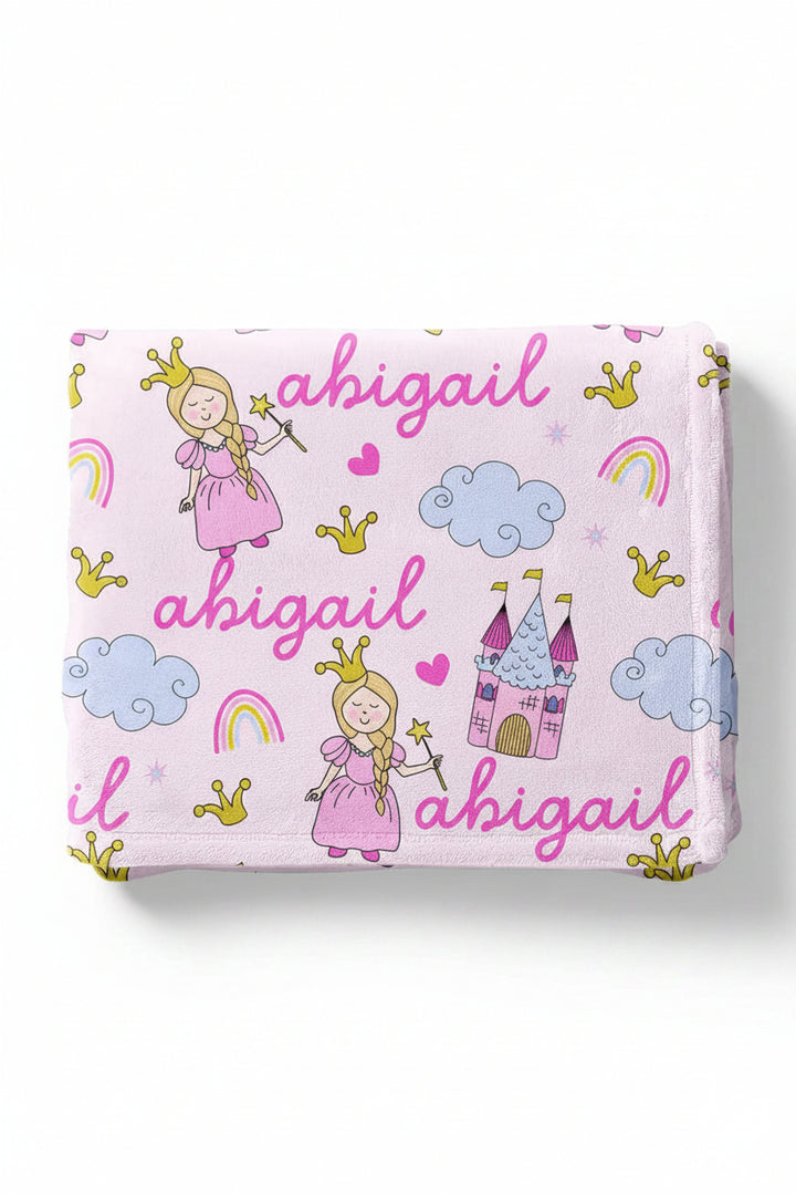 princess personalized kids blanket 