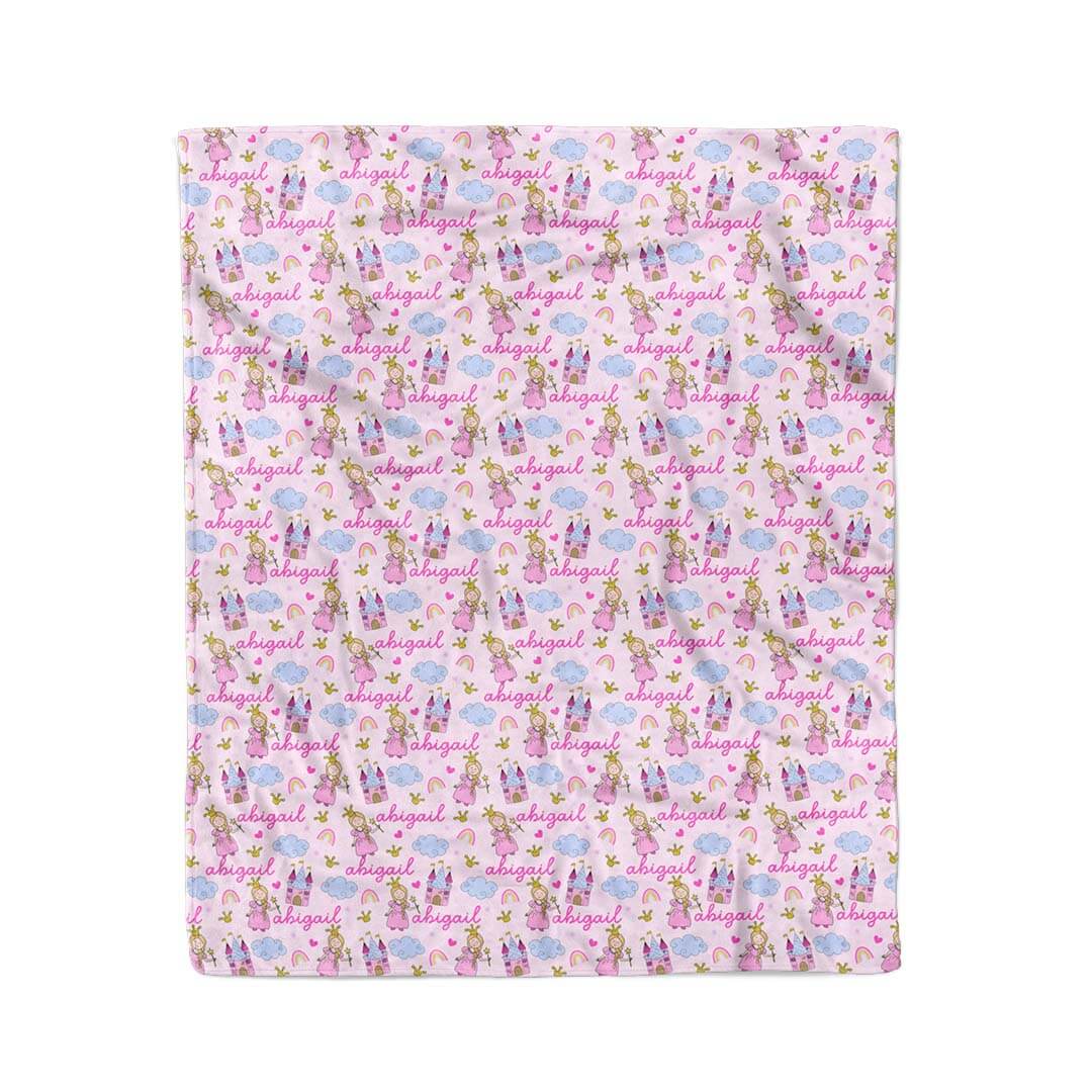 personalized kids blanket princess 