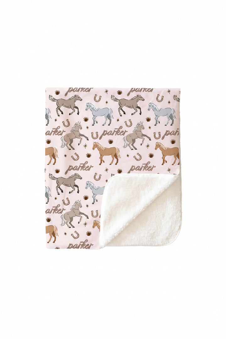 P's Ponies Personalized Kids Blanket