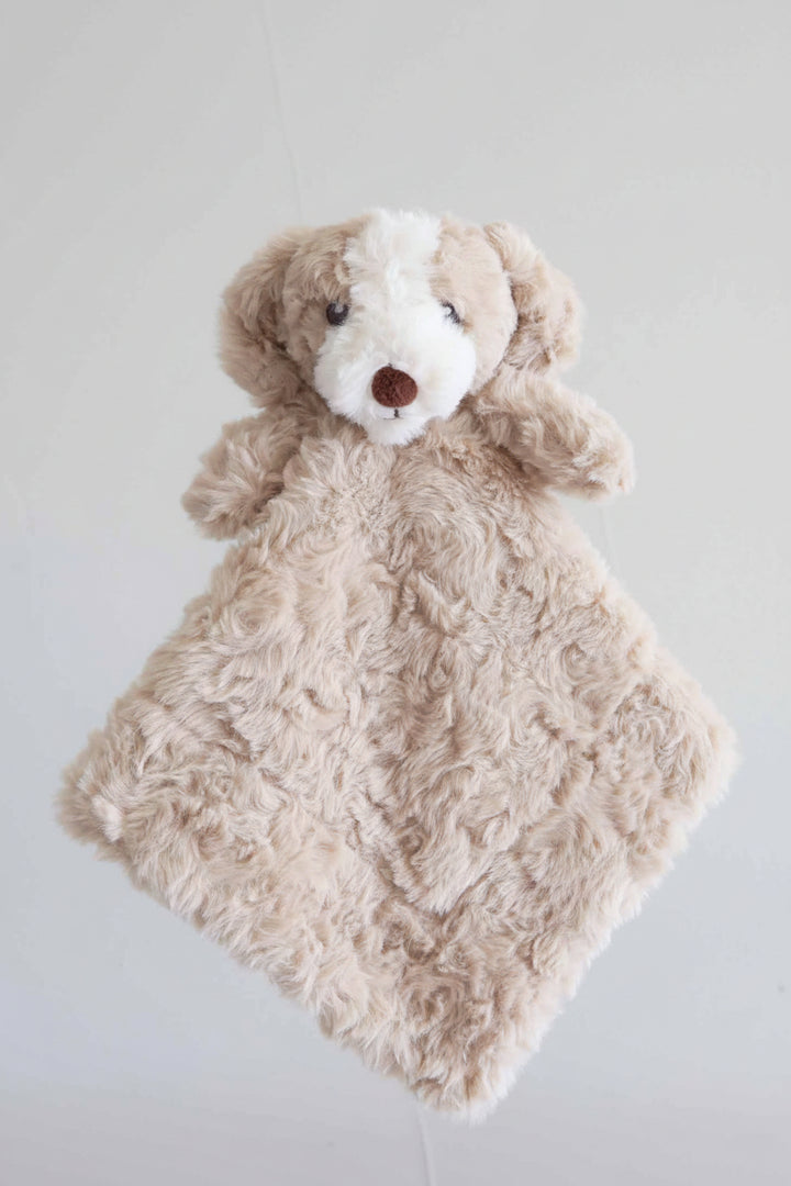 beige puppy lovey for babies 