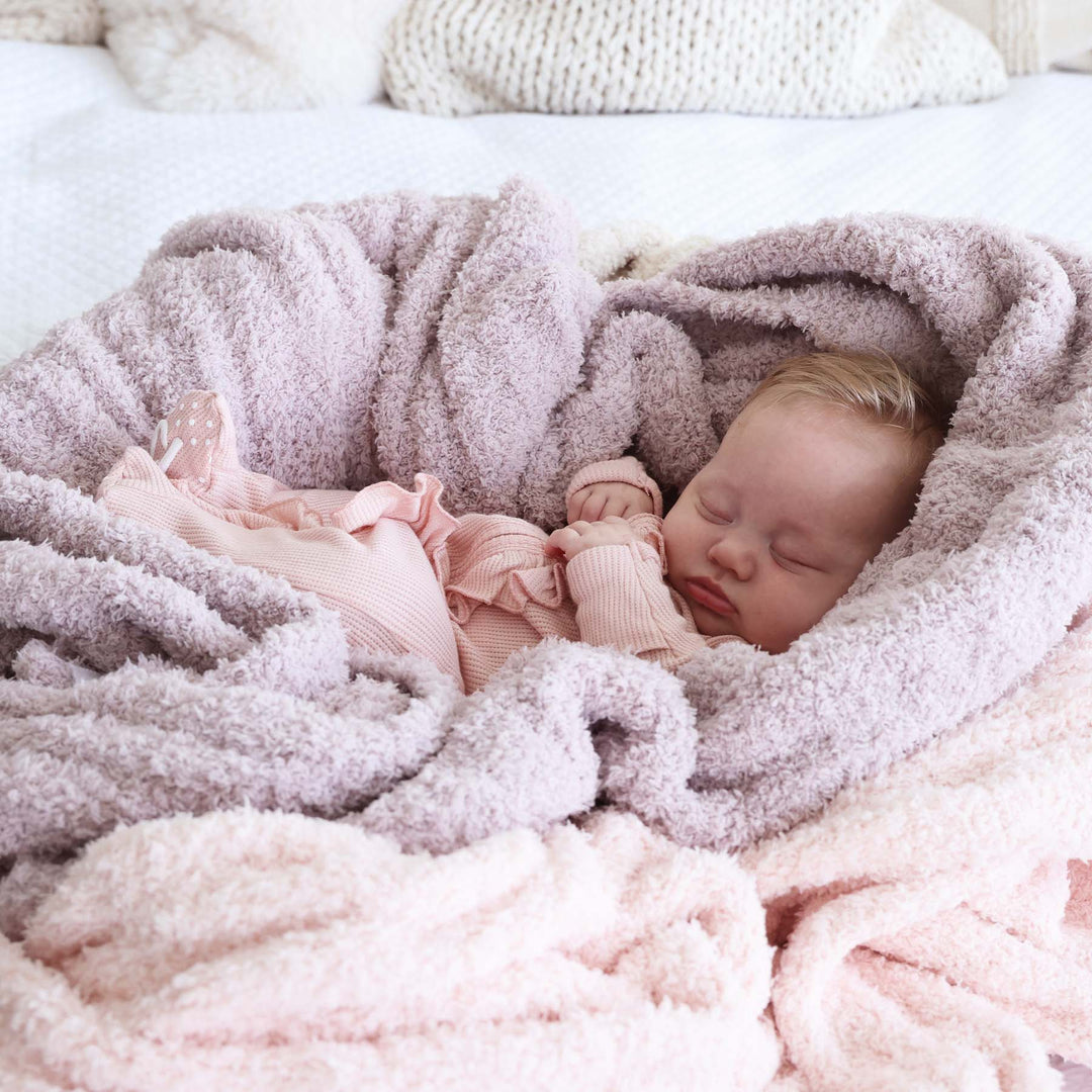 dusty purple luxe cloud blanket
