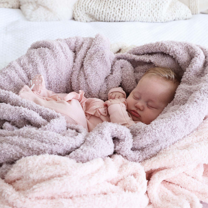 dusty purple luxe cloud blanket