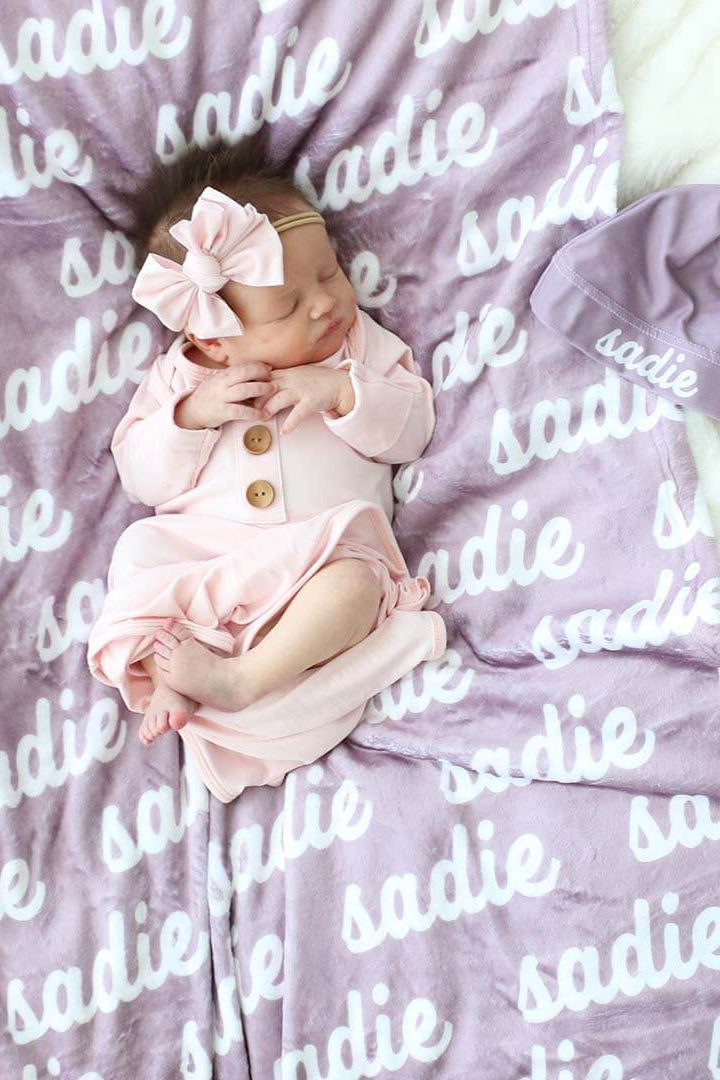 purple name blanket 