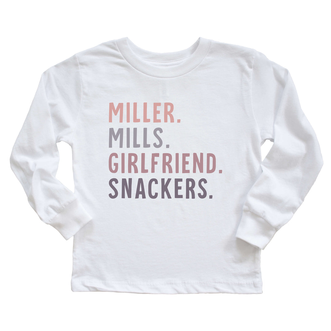 personalized purple nickname graphic tee for kids