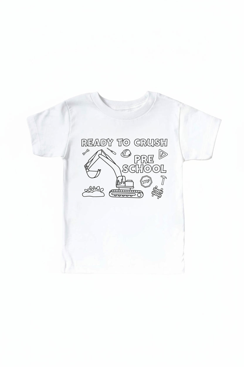 ready to crush pre school graphic tee for kids 