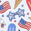 red, white & cool swatch