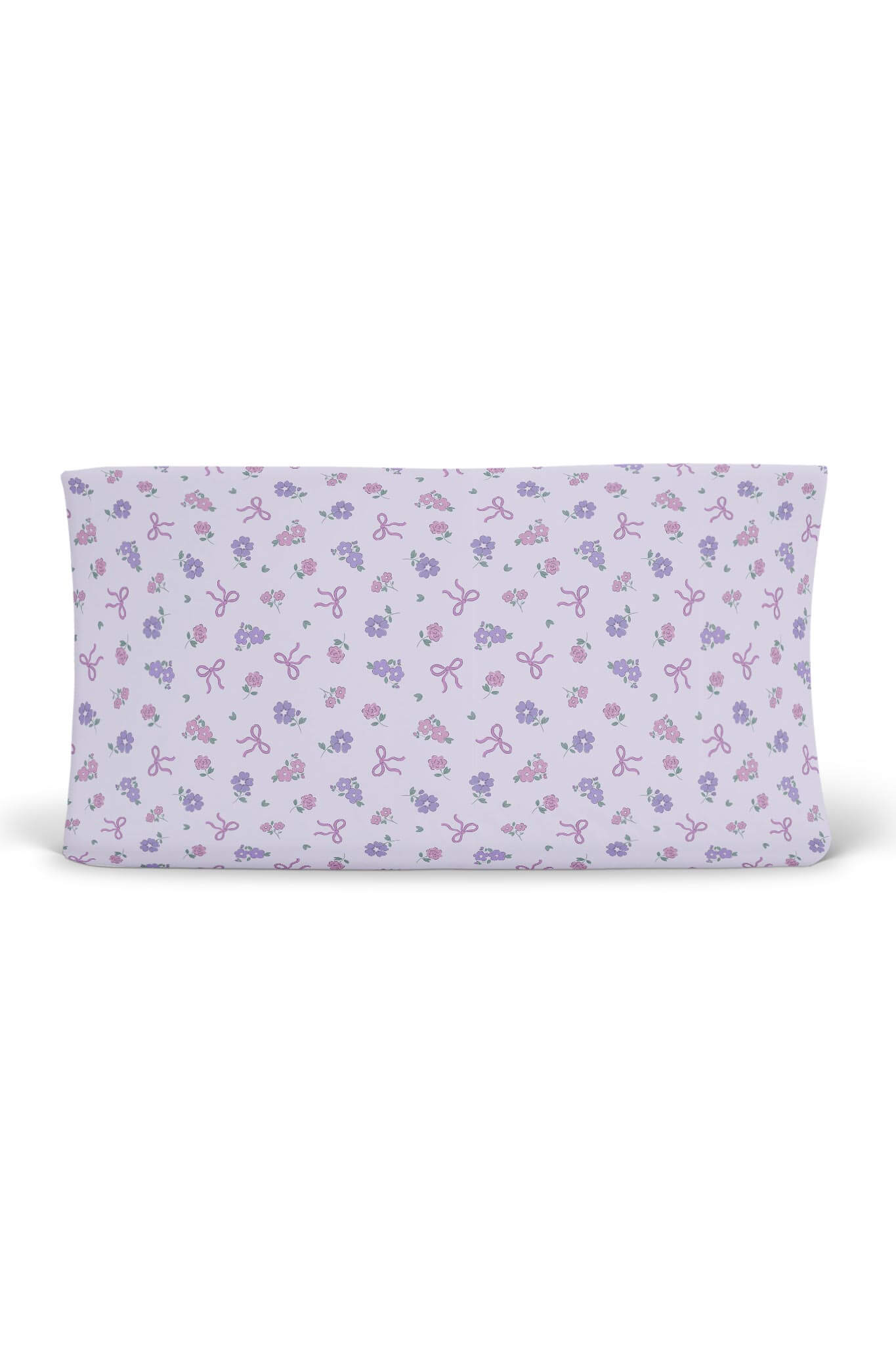 Ribbon & Roses Changing Pad Cover | Purple