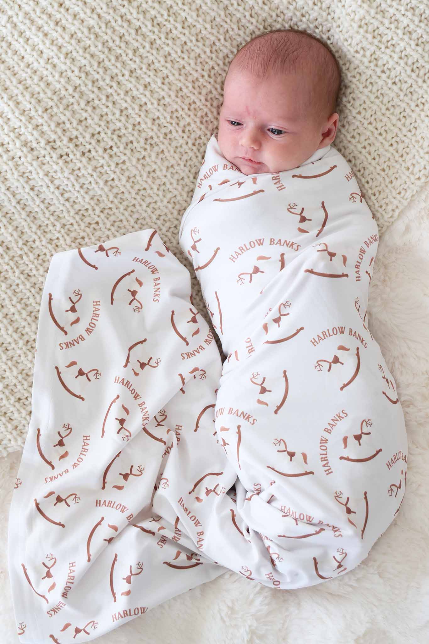 Rock-A-Bye Personalized Swaddle Blanket