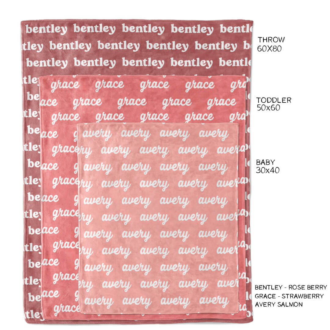 rose garden color blanket sizes 