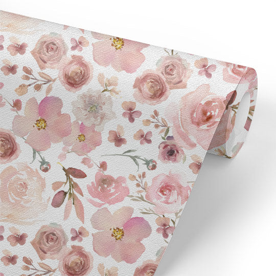 rose nursery wallpaper