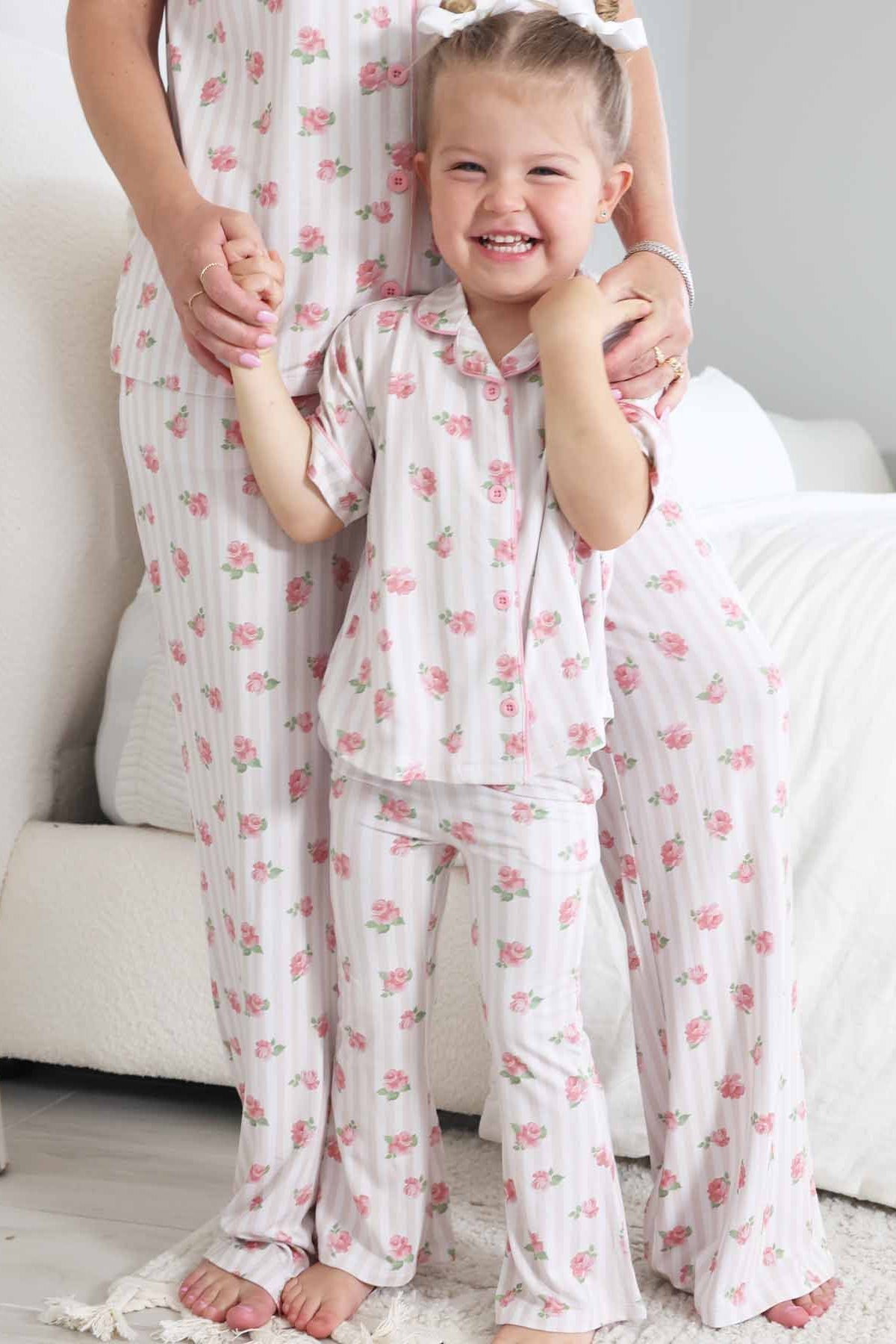 Girls' Two-Piece Flare Lounge Set | Rosy & Cozy