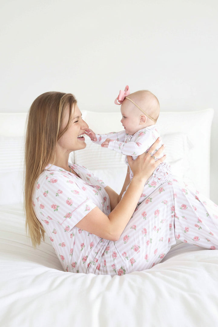 rosy and cozy women's two piece pajama set
