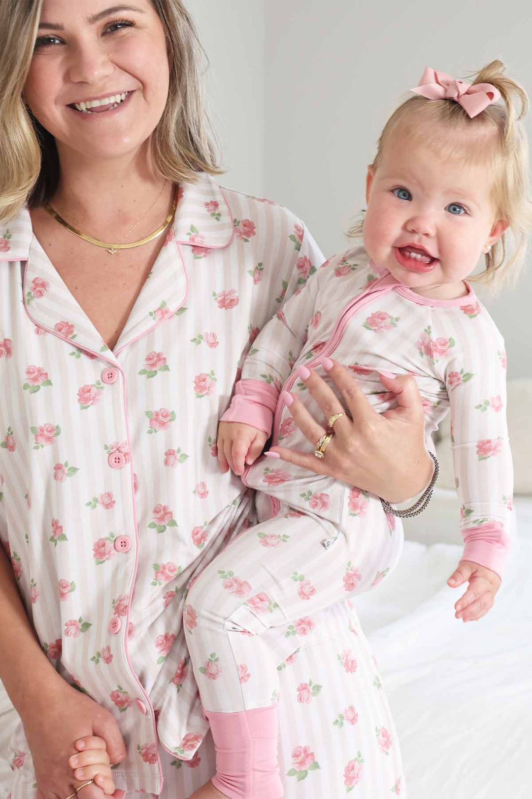 rosy & cozy mommy and me matching pajamas and lounge sets 