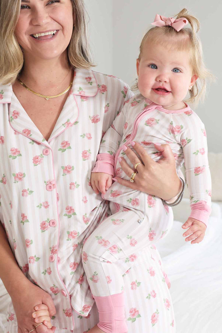 mommy and me matching pajamas rosy & cozy