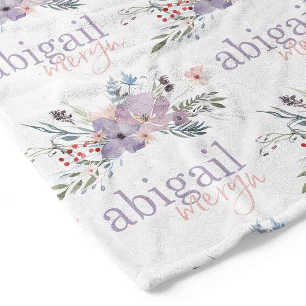 personalized toddler blanket dusty purple